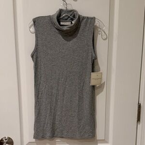 Christian Siriano Gray Knit Turtleneck Top